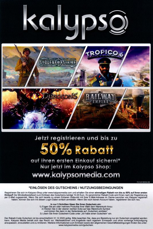 Other for Project Highrise: Architect's Edition (Macintosh and Windows): Installation Info Flyer with Game Code and Promotional for Kalypso Media - Back