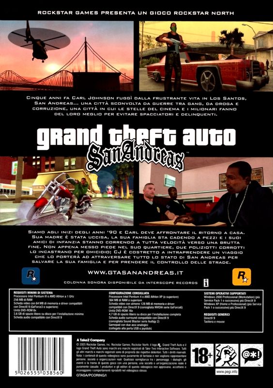 Grand Theft Auto: San Andreas cover or packaging material - MobyGames