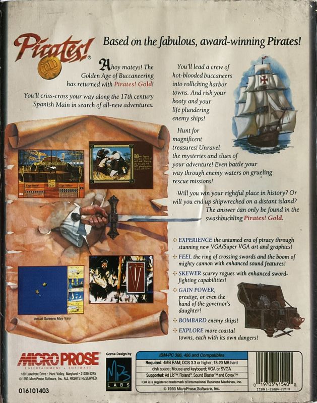 Pirates! Gold cover or packaging material - MobyGames