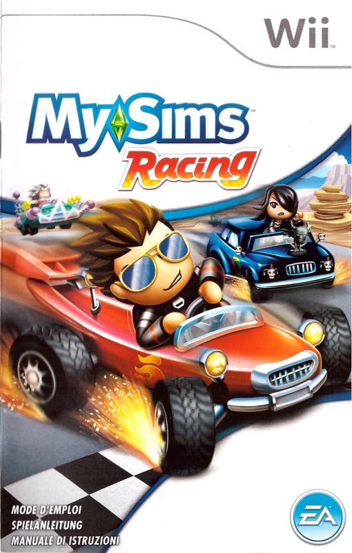 Manual for MySims: Racing (Wii): Front