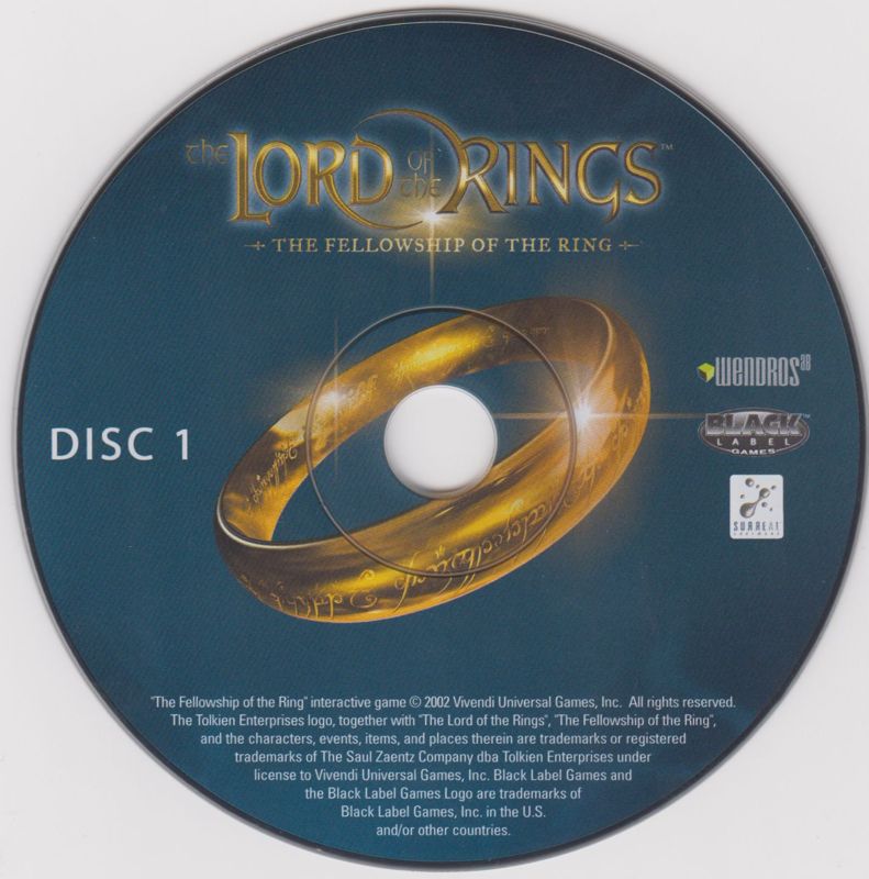 Media for The Lord of the Rings: The Fellowship of the Ring (Windows) (Wendros 'Medallion' budget release)