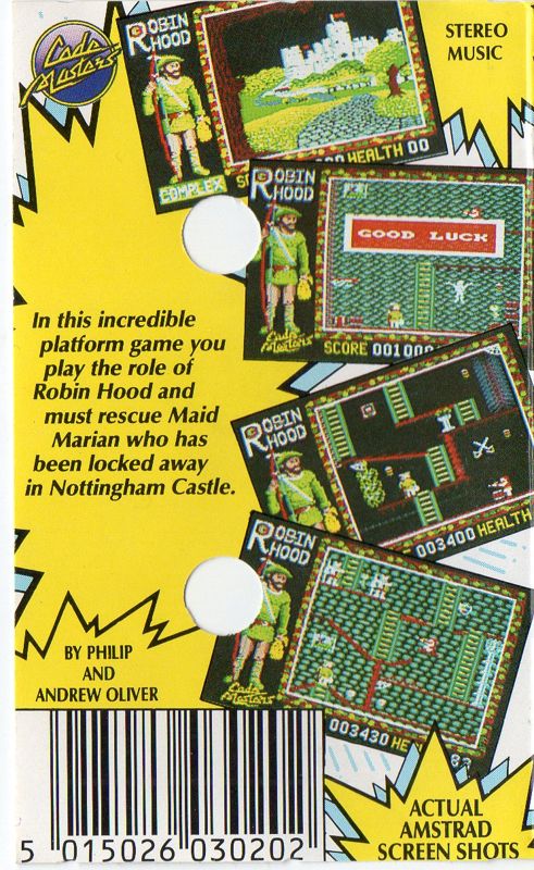 Back Cover for Super Robin Hood (Amstrad CPC)