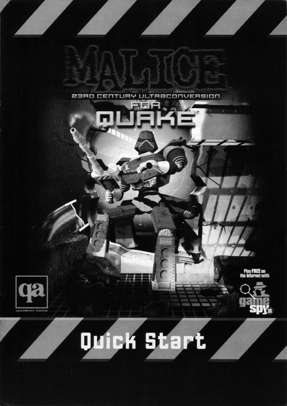 Manual for Malice: 23rd Century Ultraconversion for Quake (DOS): Front
