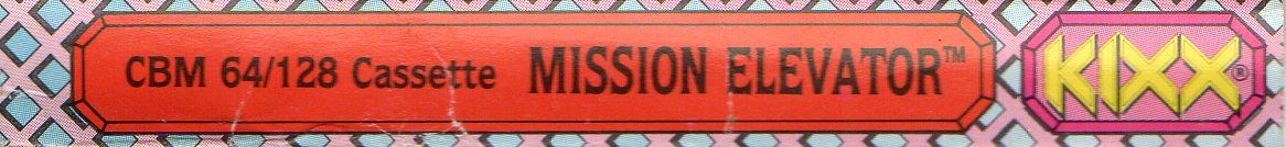 Spine/Sides for Mission Elevator (Commodore 64) (Kixx budget release)
