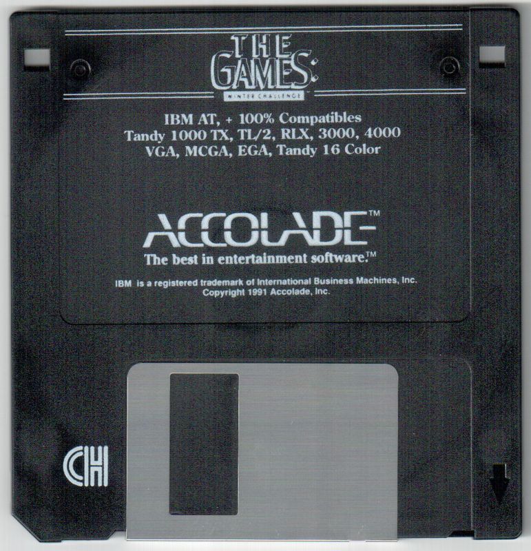 Media for The Games: Winter Challenge (DOS) (Dual media (3.5"/5.25" floppy) release): 3.5'' floppy disk