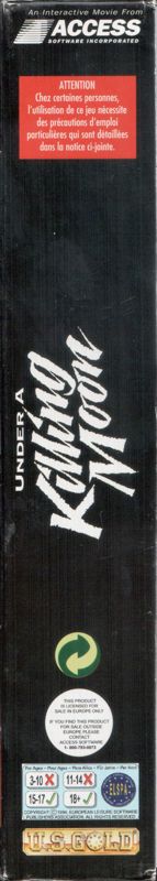 Spine/Sides for Under a Killing Moon (DOS): Right