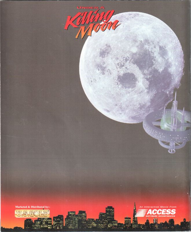 Manual for Under a Killing Moon (DOS): Back