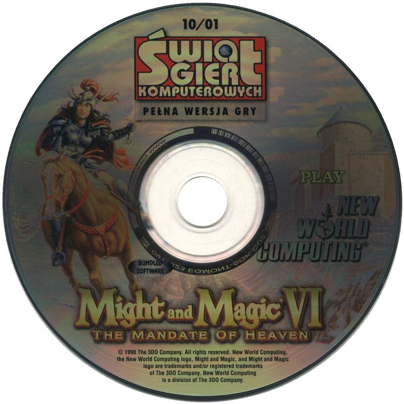 Media for Might and Magic VI: The Mandate of Heaven (Windows) (Świat Gier Komputerowych 10/2001 covermount): Play Disc