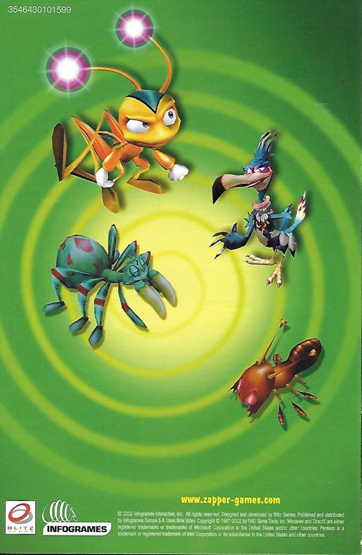 Manual for Zapper: One Wicked Cricket! (Windows): Back