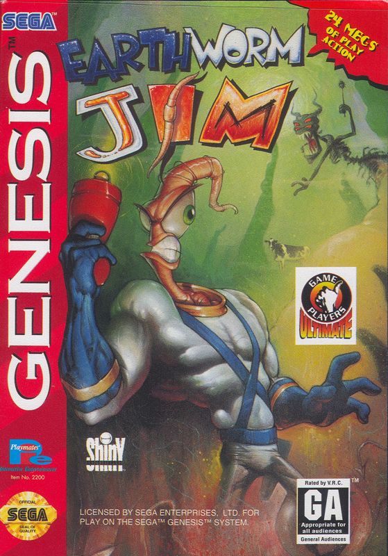 Front Cover for Earthworm Jim (Genesis)