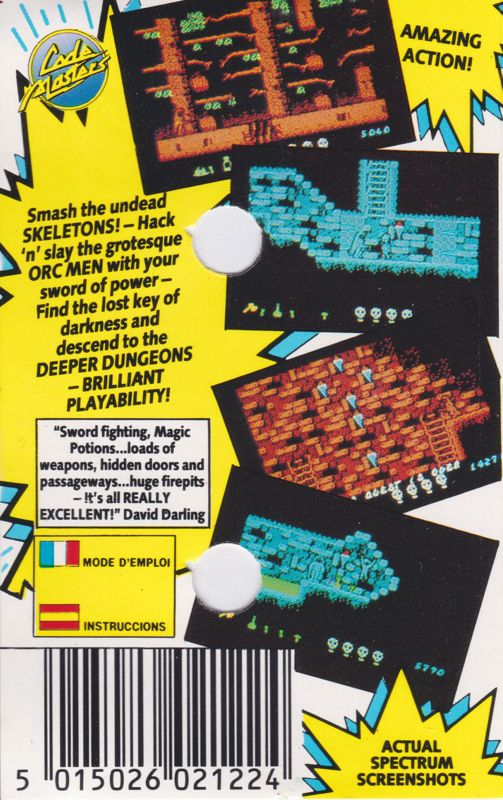 Back Cover for Death Stalker (ZX Spectrum)