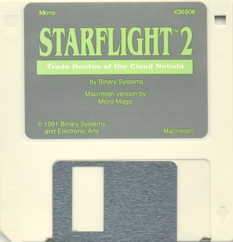 Media for Starflight 2: Trade Routes of the Cloud Nebula (Macintosh): Mono Disk