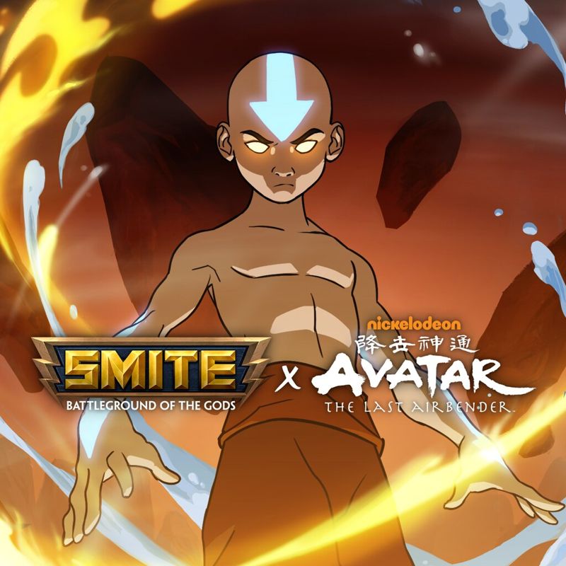 Front Cover for Smite: Battleground of the Gods (PlayStation 4) (download release): Smite x Avatar: The Last Airbender