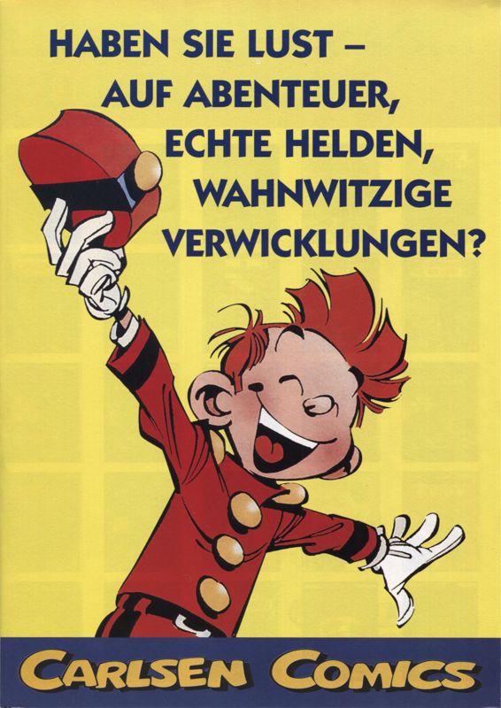 Advertisement for Playtoons 2: The Case of the Counterfeit Collaborator (Macintosh and Windows 3.x): Spirou And Fantasio Comic Product Catalogue - Front