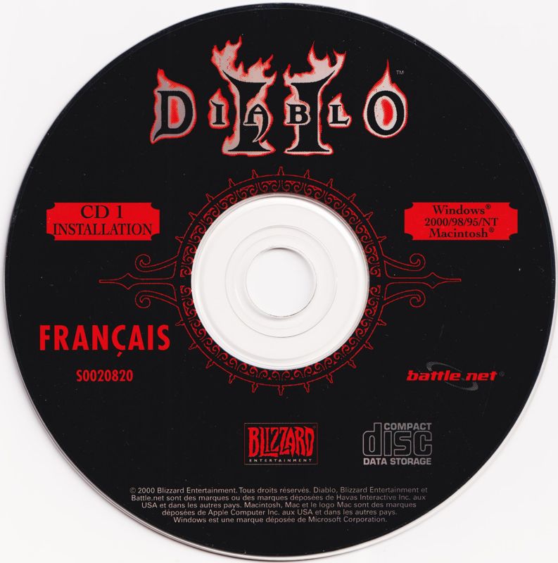 Media for Diablo II (Macintosh and Windows): Disc 1 - Install