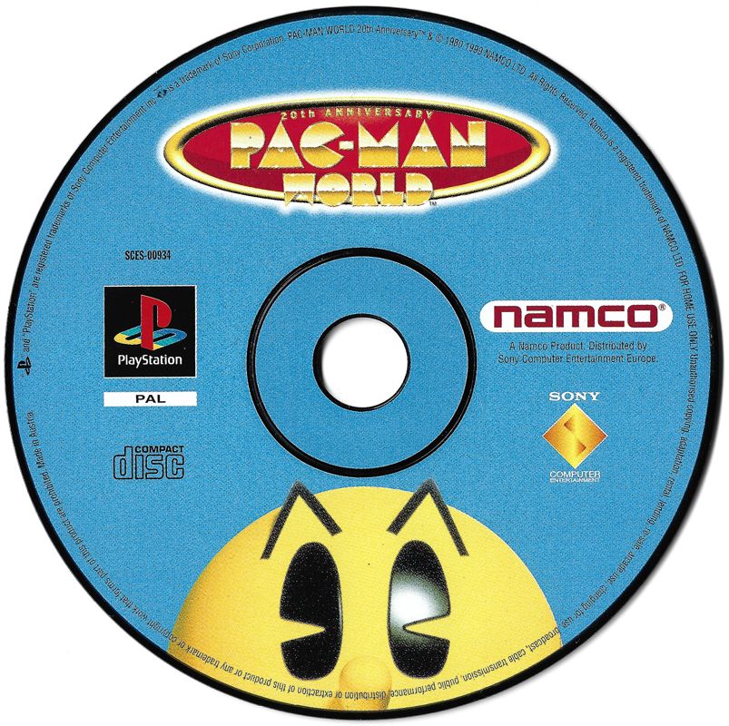 PacMan World 20th Anniversary cover or packaging material MobyGames