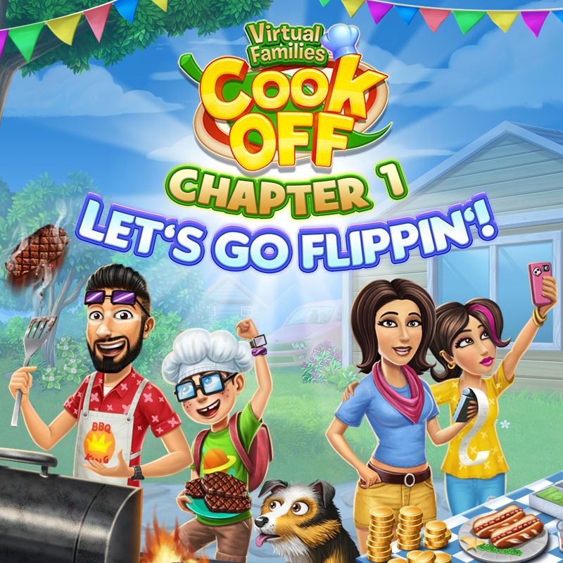 Front Cover for Virtual Families Cook Off: Chapter 1 - Let's Go Flippin (Nintendo Switch) (download release)