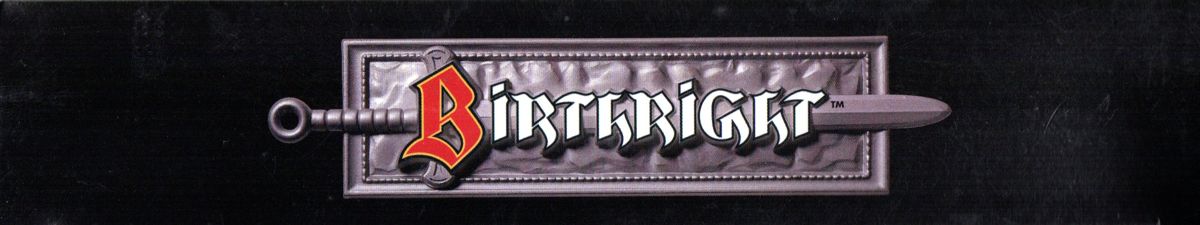 Spine/Sides for Birthright: The Gorgon's Alliance (DOS and Windows): Top