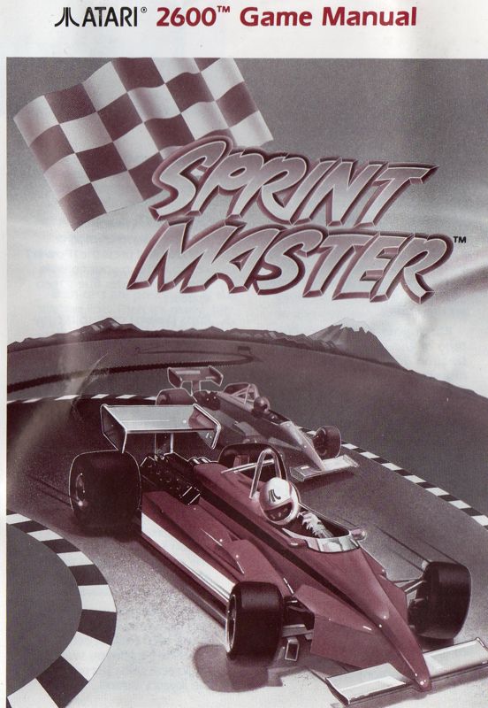 Manual for Sprint Master (Atari 2600): Front