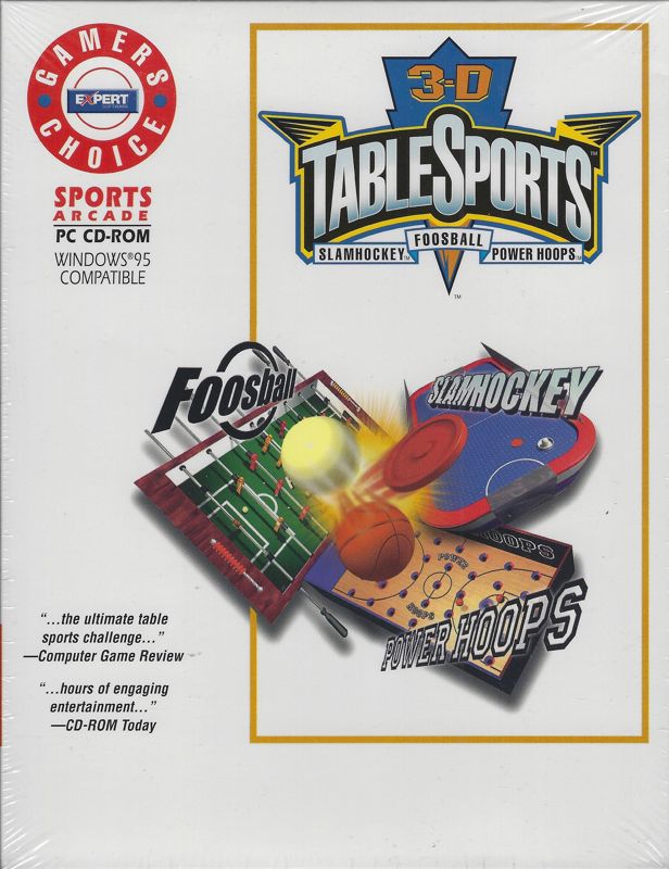 Front Cover for 3-D TableSports (DOS) (Expert Software re-release)