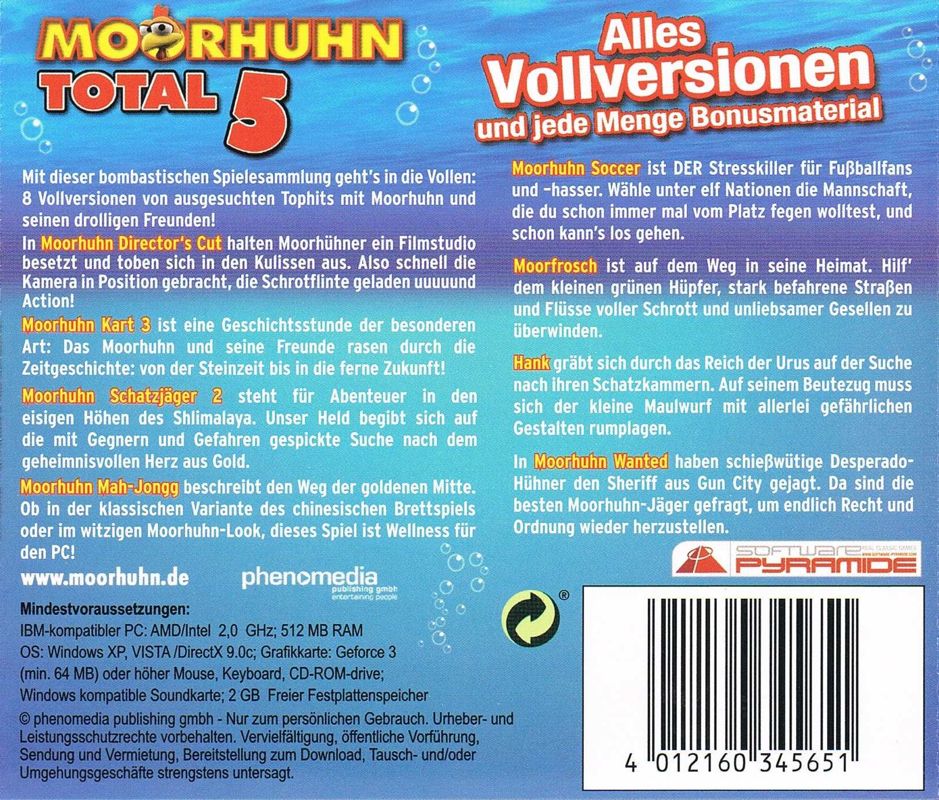 Back Cover for Moorhuhn: Total 5 (Windows) (Software Pyramide release)