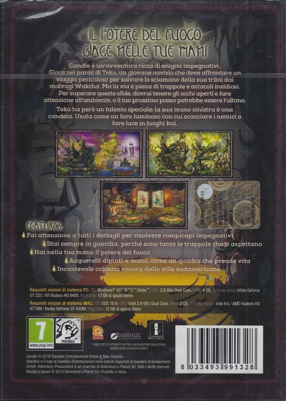 Back Cover for Candle (Macintosh and Windows)