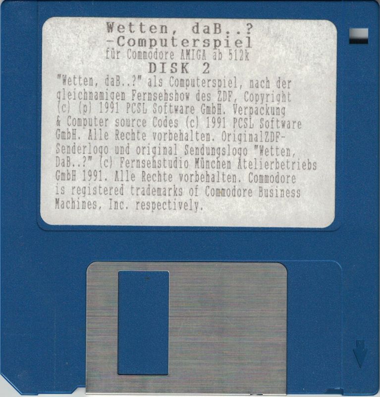 Media for Wetten Dass..? (Amiga): Disk 2/2