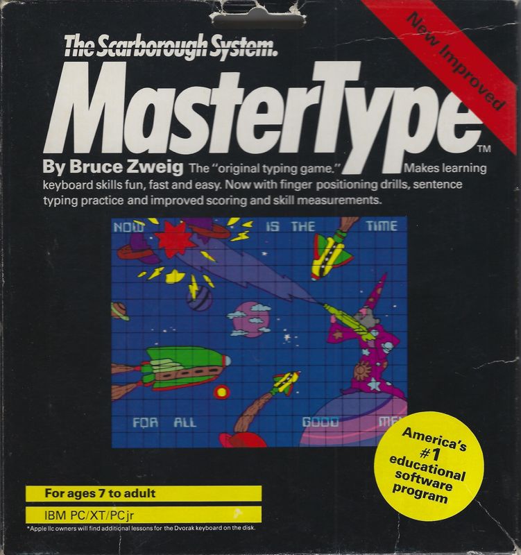 Front Cover for MasterType (PC Booter) (5.25" Release (New Improved label version in 1984))