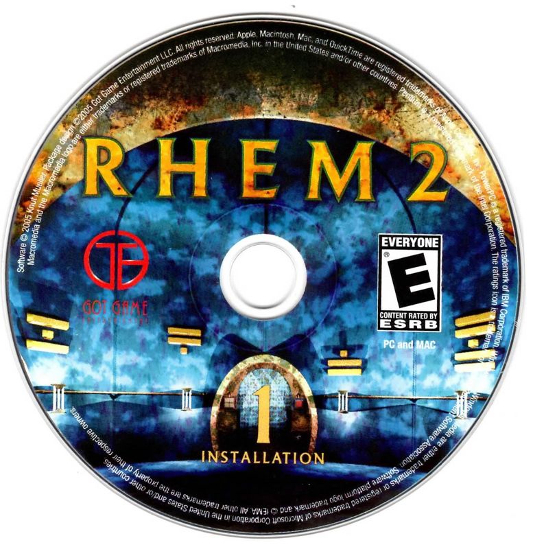 Media for Rhem 2: The Cave (Macintosh and Windows): Disc 1/2