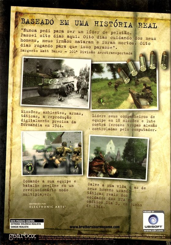 Back Cover for Brothers in Arms: Road to Hill 30 (Windows)