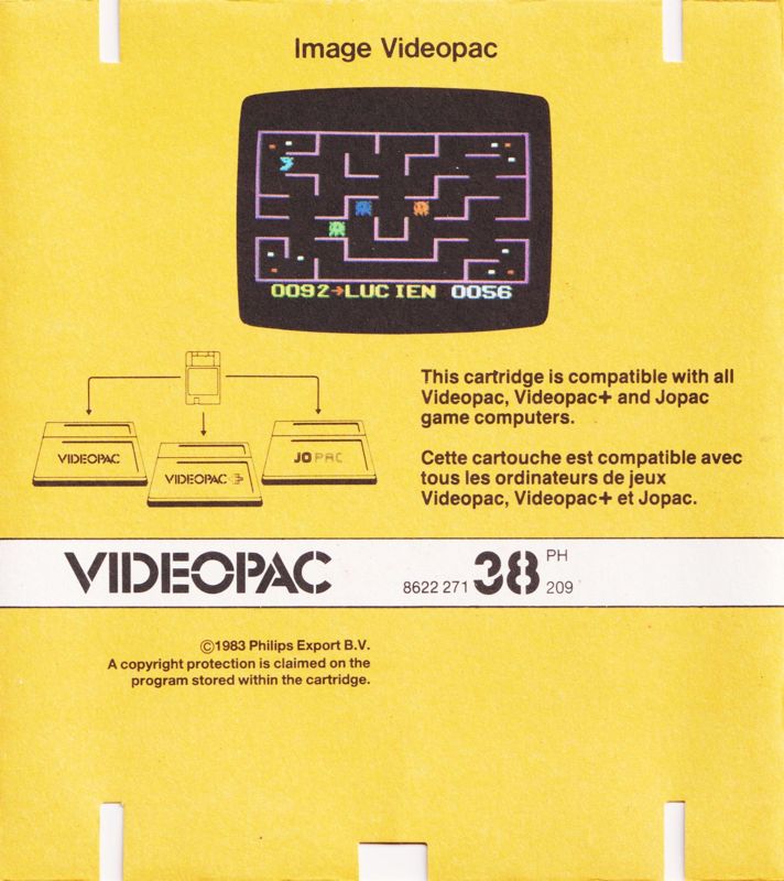 Back Cover for K.C. Munchkin! (Odyssey 2 and Videopac+ G7400) (S.A. Philips Industrielle et Commerciale release (#38))