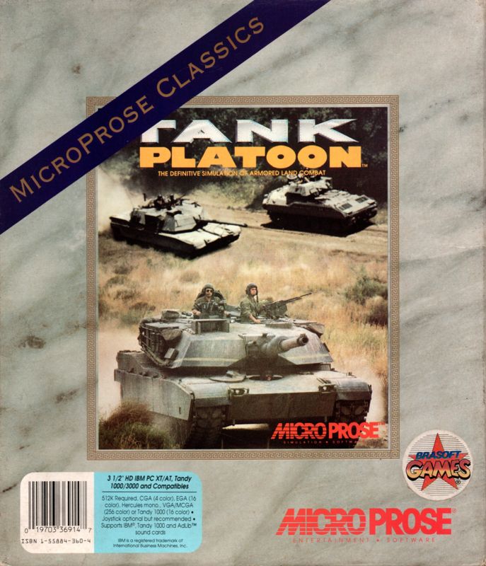 Front Cover for M1 Tank Platoon (DOS) (MicroProse Classics release)