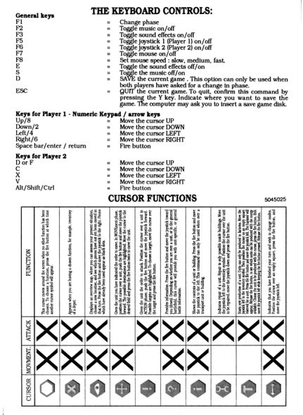 Reference Card for Battle Isle: Platinum (Windows) (GOG.com release): Battle Isle - Back