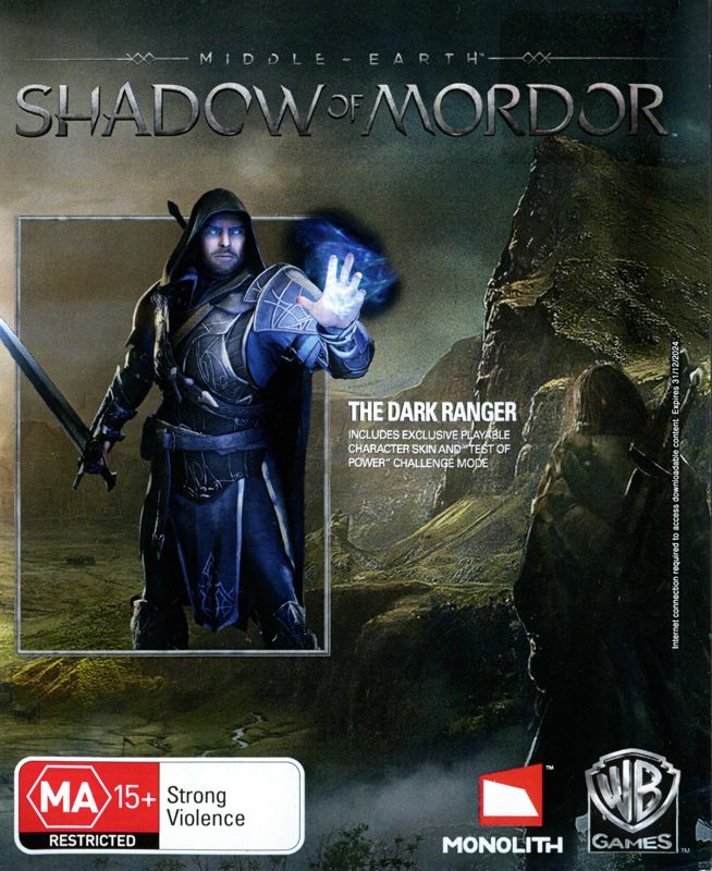 Extras for Middle-earth: Shadow of Mordor - Legion Edition (PlayStation 3): DLC flyer 1 - front