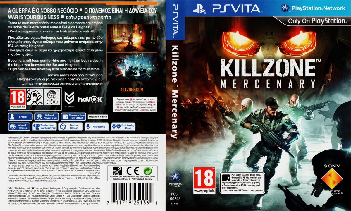 Full Cover for Killzone: Mercenary (PS Vita)
