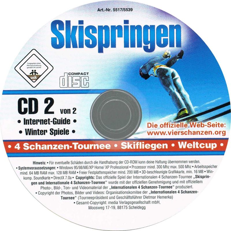 Media for Skispringen: Internationale 4 Schanzen Tournee (Windows) (re-release 2006): Disc 2