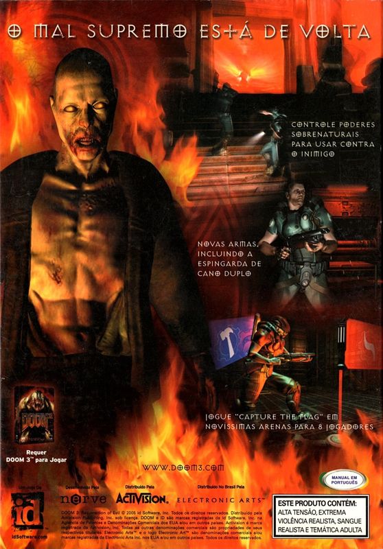 Back Cover for Doom³: Resurrection of Evil (Windows)