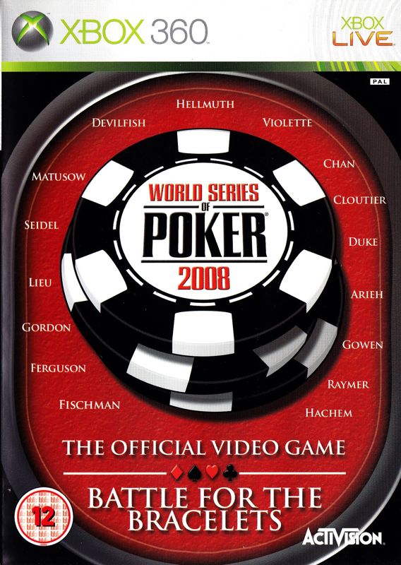 Front Cover for World Series of Poker 2008: Battle for the Bracelets (Xbox 360)