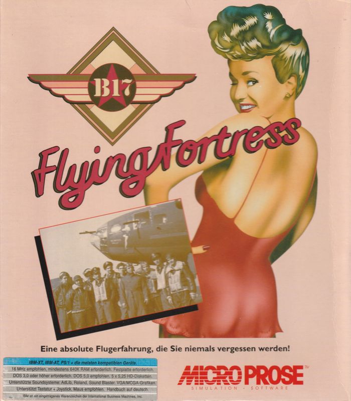 Front Cover for B-17 Flying Fortress (DOS) (5.25" floppy disk release)