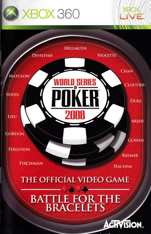 World Series of Poker 2008 Battle for the Bracelets cover or packaging