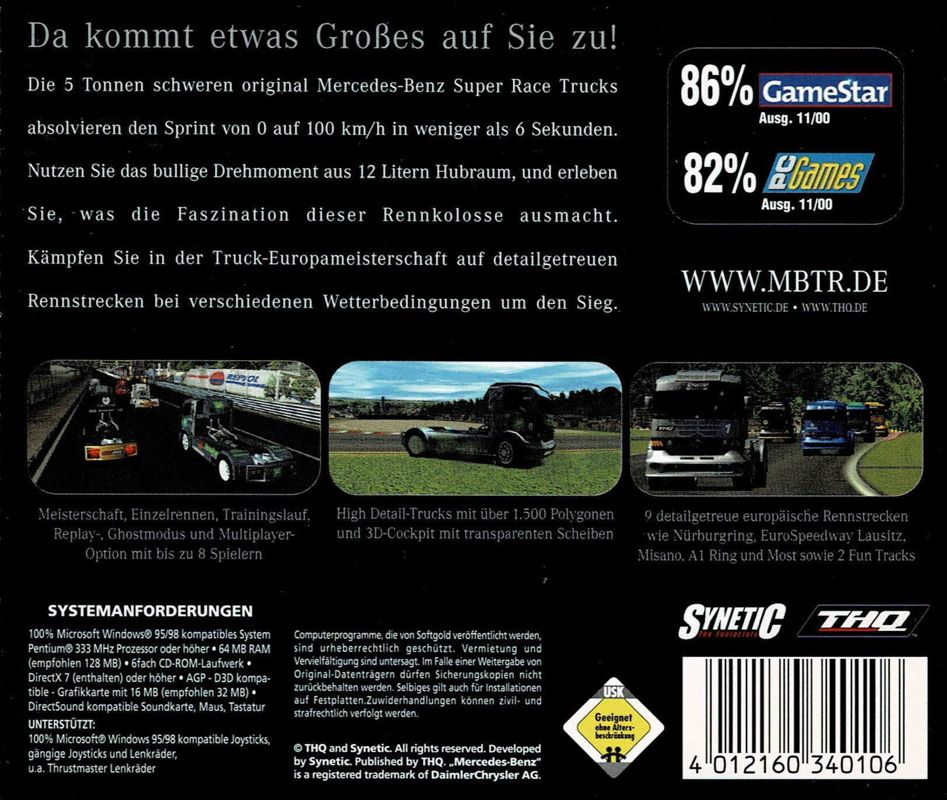 Other for Mercedes-Benz Truck Racing (Windows) (Software Pyramide Box release): Jewel Case - Back