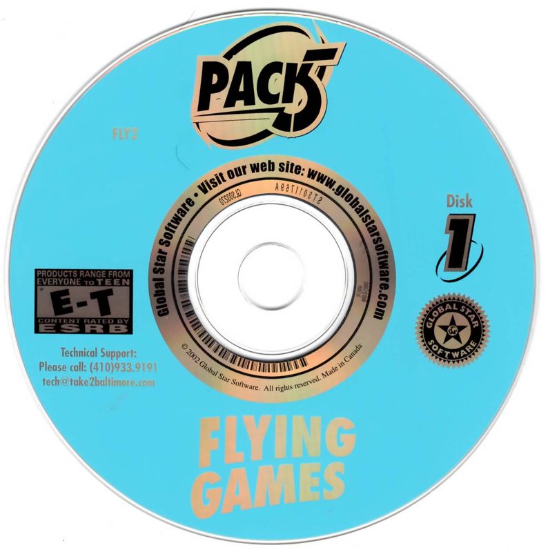 Media for Pack 5 Flying Games (Windows): Disc 1/4