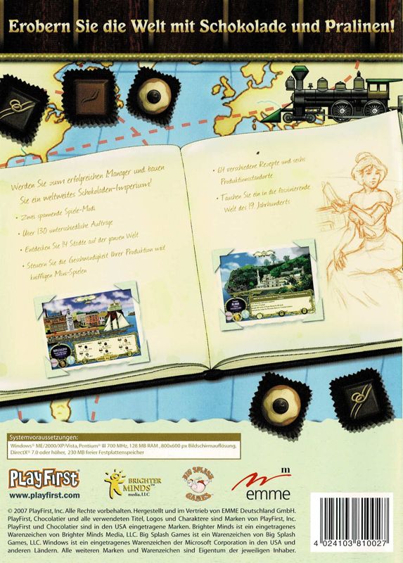 Back Cover for Chocolatier (Windows)