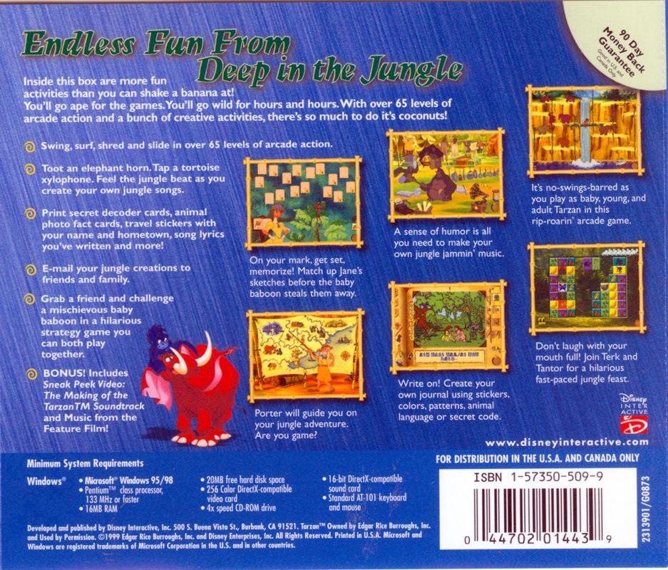 Disney's Tarzan Activity Center cover or packaging material MobyGames