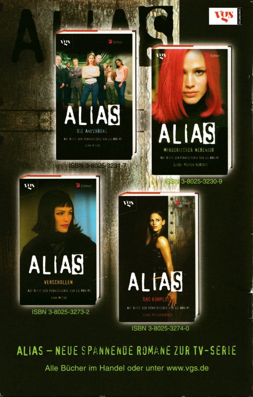 Manual for Alias (Xbox): Back