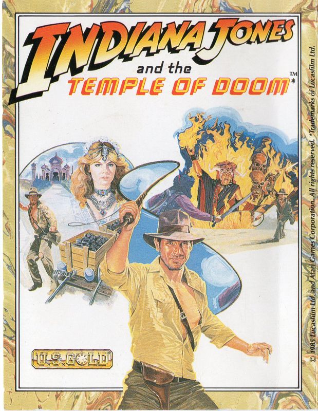 Back Cover for Indiana Jones and the Last Crusade: The Action Game / Indiana Jones and the Temple of Doom (Amstrad CPC)
