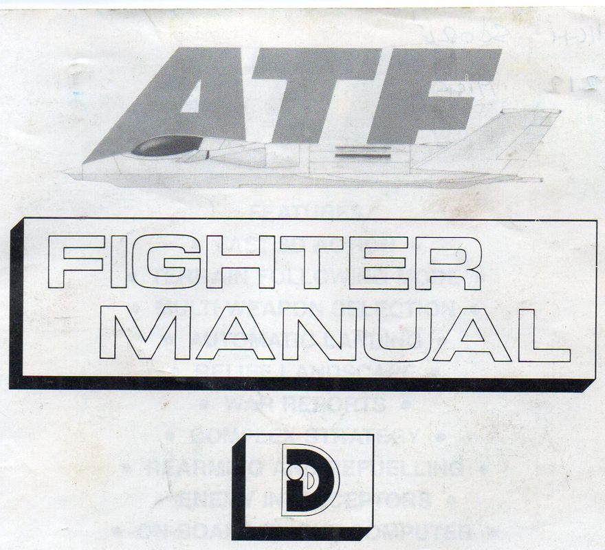 Manual for ATF: Advanced Tactical Fighter (Amstrad CPC): front