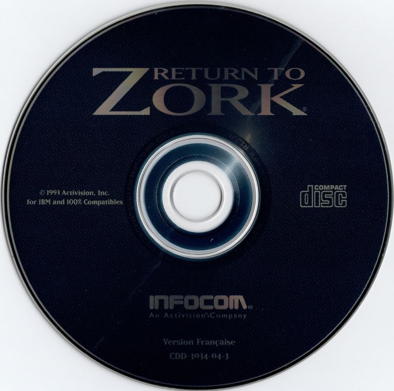 Media for Return to Zork (DOS)