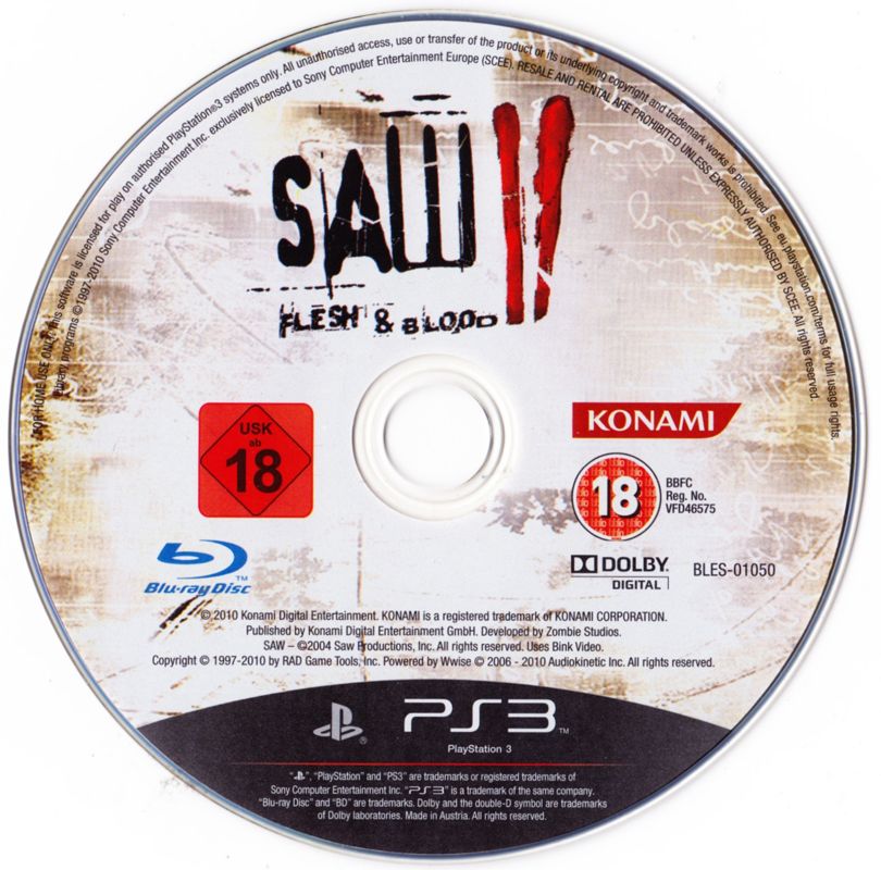 Media for Saw II: Flesh & Blood (PlayStation 3)