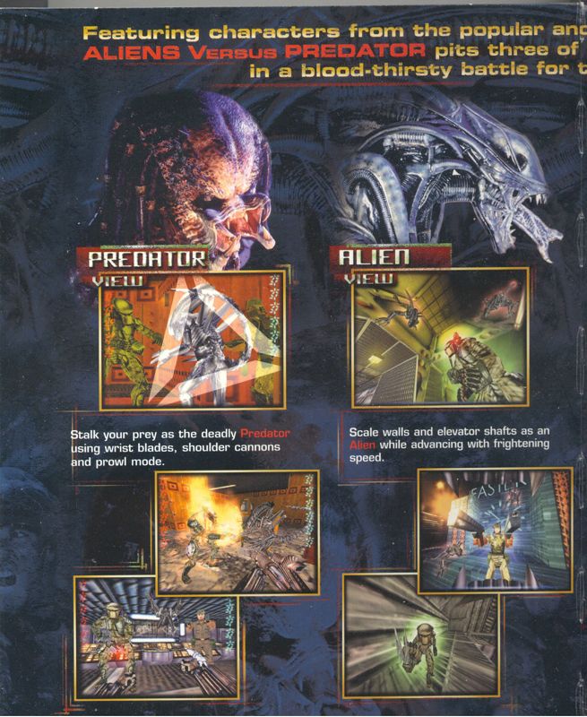 Inside Cover for Aliens Versus Predator: Gold Edition (Windows): Left Flap